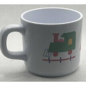 Peco Baby Cup By Sheng & Jiumn Melamine Kid Mug Cup train airplane tug boat